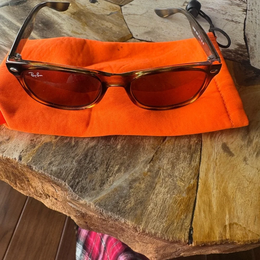 Ray-Ban Tortoise Sunglasses with Orange Case